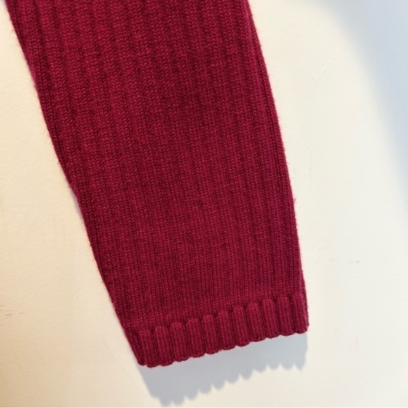 & Other Stories Wool Blend Ribbed Knit Mock Neck Sweater Dress, Size Large - Picture 9 of 10